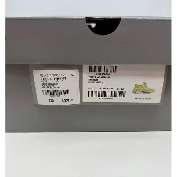 Balenciaga Marathon Runner Sneaker Yellow Unreleased Demna Size 10 US 43 EU - Picture 9 of 10